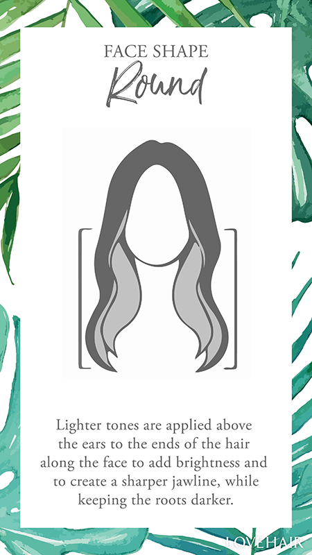 Round face hair styling